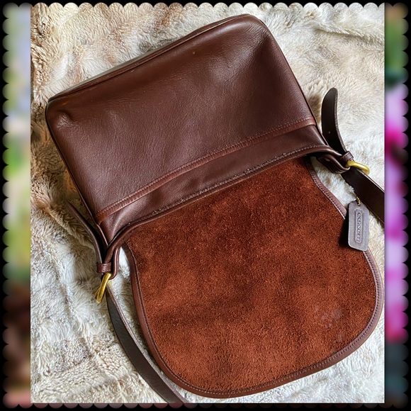 VINTAGE COACH FLETCHER MAHOGANY SADDLE BAG 4150 - Picture 13 of 15